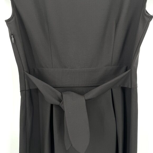 THEORY Analba Black Cap Sleeve Fit & Flare Sheath Mini Dress Size 4 - Picture 4 of 8